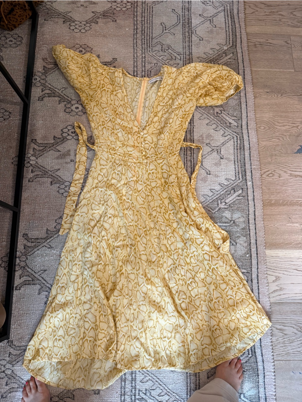 l*space Yellow Patterned Women’s Dress